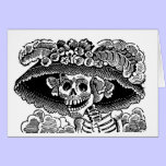 Victorian female skull skeleton José Posada cards