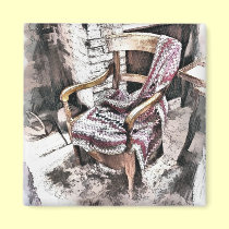 VICTORIAN FIRESIDE CHAIR magnets