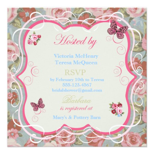 Victorian Floral Baby Shower Invitations