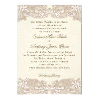 victorian lace floral invitation invitations card 5x7 paper announcements