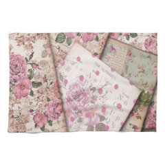 Victorian floral papers. towels