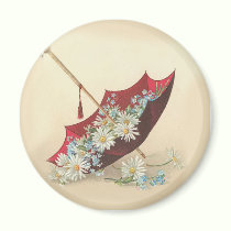Victorian Floral Parasol Magnet