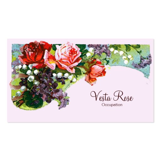 Victorian Flowers ~ Business Cards (front side)