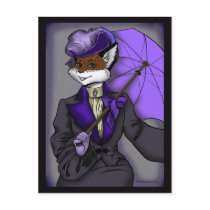 Victorian Fox Postcard by artvixn Victorian Fox Postcard