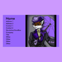 Victorian Fox Profile Card business cards