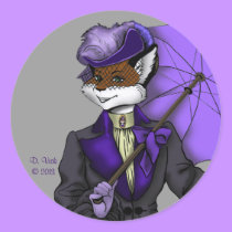 Victorian Fox Sticker stickers