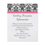 Victorian Fuchsia Pink and White Damask flyers