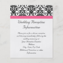 Victorian Fuchsia Pink and White Damask Flyers
