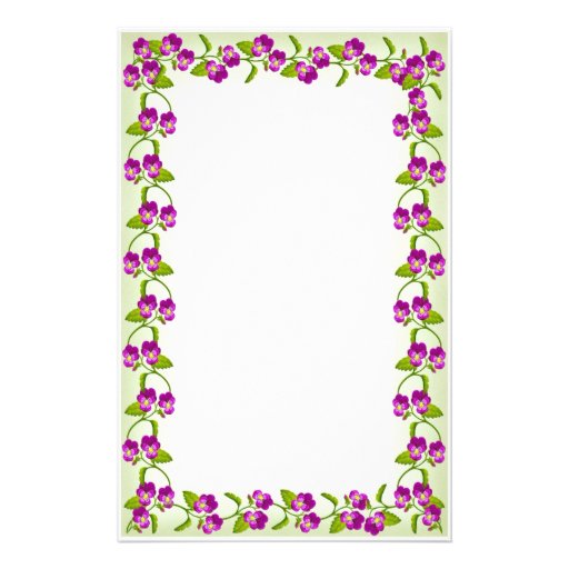 Victorian Garden Pansies Stationery