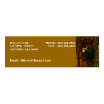 Victorian Gentleman Bookmarker Business Cards