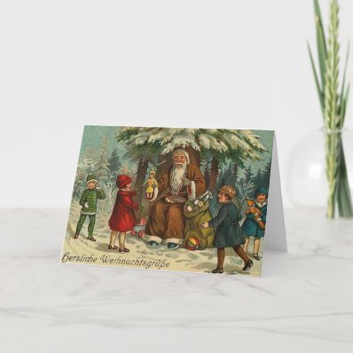 Victorian German Christmas Greeting Card