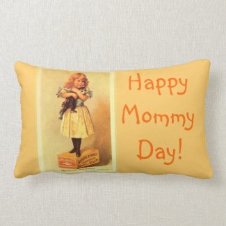 Victorian Girl Cat Happy Mommy Day Vintage Design