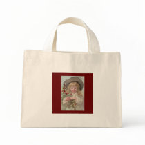 Victorian Girl with Christmas Holly bags by DianeCass Victorian Girl with Christmas Holly bags