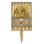 Victorian Gold Number 45 Cake Pick
