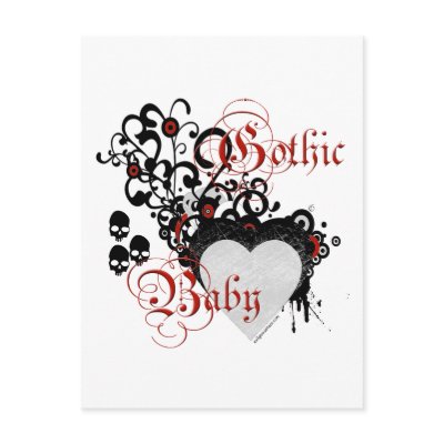 Victorian gothic baby postcards by MrsEvilGenius