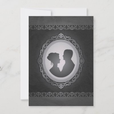 Victorian Gothic Cameo Wedding Invitations by youreinvited