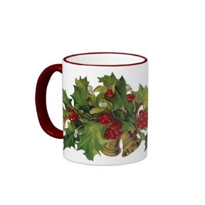 Victorian Holly Christmas Mug