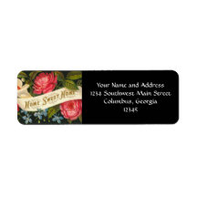 Victorian Home Sweet Home Roses Labels