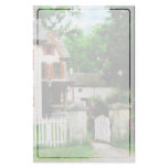 Victorian Home With Open Gate Custom Stationery