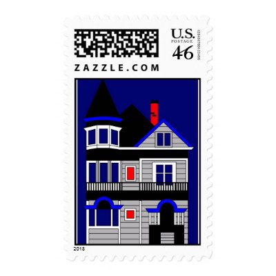 Victorian House Postage Stamps by lonvig