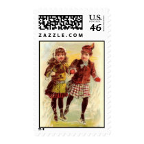 Victorian Ice Skaters Postage postage by Celestial_Charms Victorian Ice Skaters Postage postage