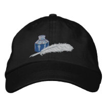 Victorian Ink and Quill Pen Embroidered Baseball Caps