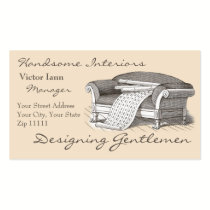 Victorian Interiors for Designer Decorator business cards