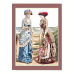 Victorian Ladies at the Beach Old Fashion Print posters