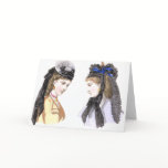 Victorian Ladies in Hats - Vintage Card