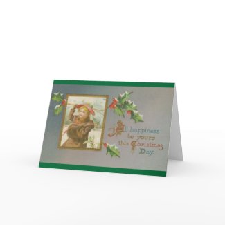 Victorian Lady Christmas Card