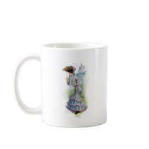 Victorian Lady in Lavender Dress Coffee Mug