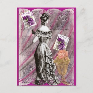 Victorian Lady Love postcard