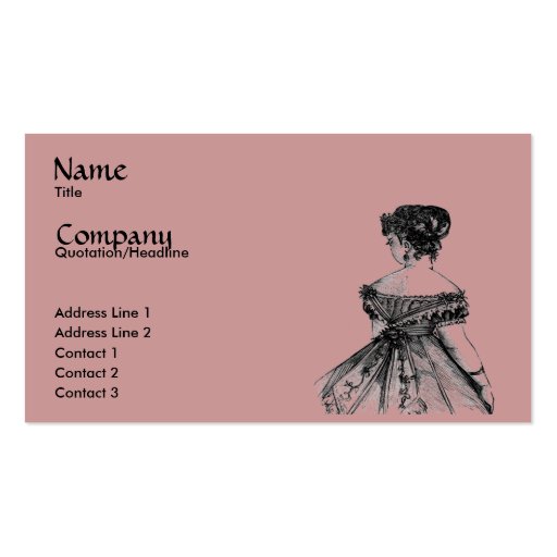 Victorian Lady Profile/Business Card