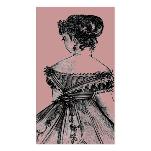 Victorian Lady Profile/Business Card (back side)