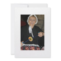 Victorian Lady with a spinning Toy Card Custom Invitation
