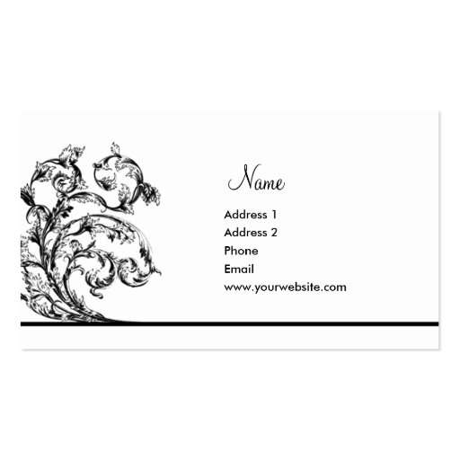 Victorian Leaves Business Card Templates