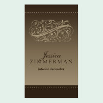 Victorian Mocha Business Card business cards