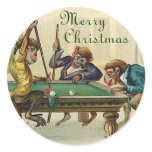 Victorian Monkey Christmas sticker