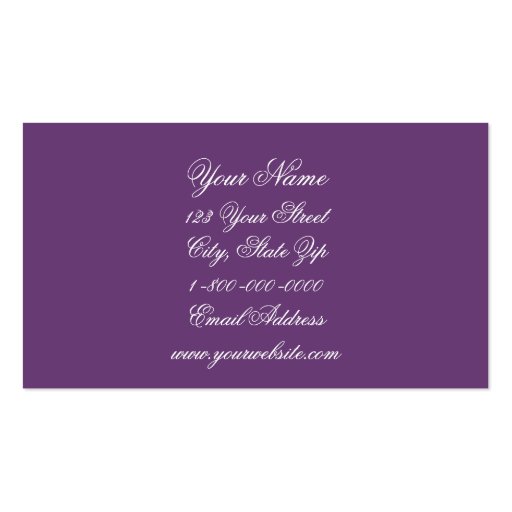 Victorian Monogram Business Card (back side)