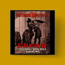 Victorian Monsters Button