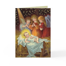 Victorian Nativity Christmas Card