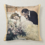 Victorian Newborn and Mother Throw Pillows