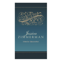 Victorian Ocean Blue Business Card