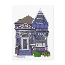 Victorian Painted Lady - Blue Post Cards