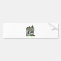 Victorian "Painted Lady" - green Bumper Sticker