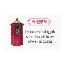 Victorian Phone Box Gallery Wrap Canvas