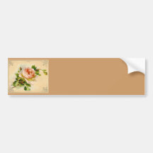 Victorian Pink Rose Bumper Sticker