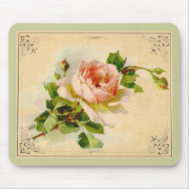 Victorian Pink Rose Mousepad