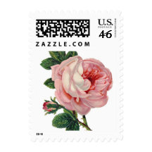 Victorian Pink Rose Postage