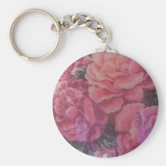 Victorian Pink Roses Key Chains